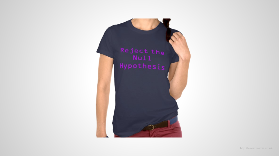 T-shirt - reject the null hypothesis