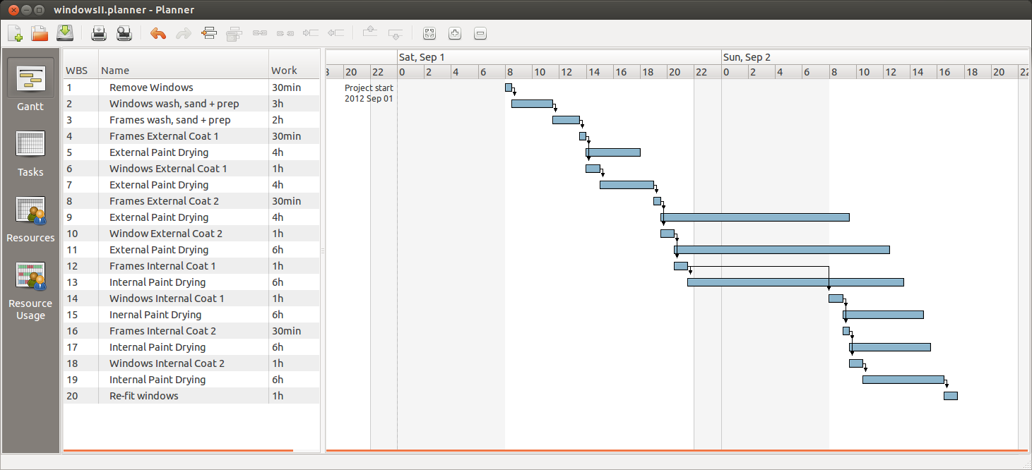 Gantt Chart Windows